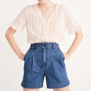Madewell Denim Pleated Shorts